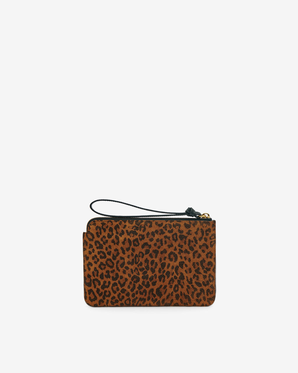 Oskan Suede Leopard Flat Pouch